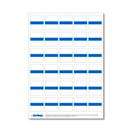 Märkningsetiketter insatslåda 30 st. blå (1 ark)