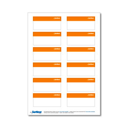 Märkningsetiketter orange BOXX/väska/klämma 12 st. (1 ark)