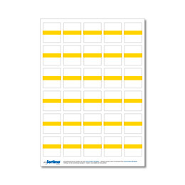 Märkningsetiketter insatslåda 30 st. gul (1 ark)