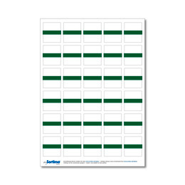 Märkningsetiketter insatslåda 30 st. grön (1 ark)