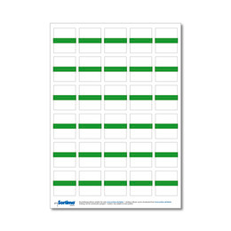 Märkningsetiketter insatslåda 30 st. ljusgrön (1 ark)