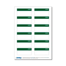 Märkningsetiketter grön BOXX/väska/klämma 12 st. (1 ark)
